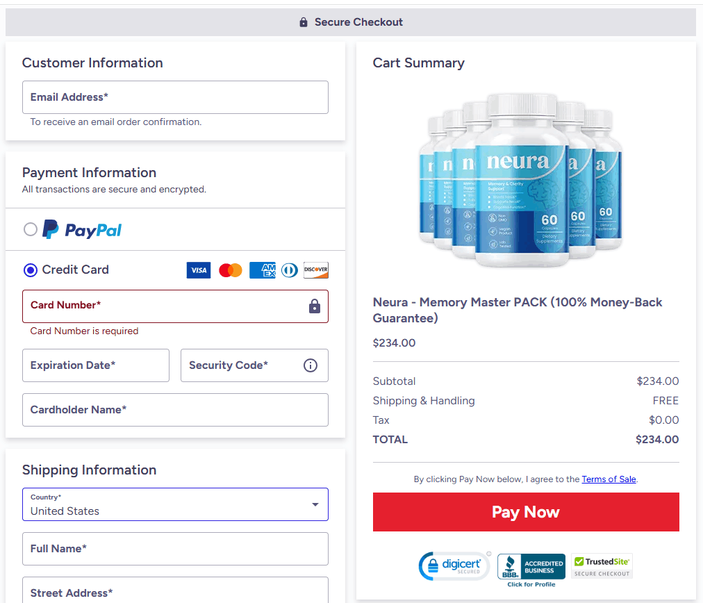 Neura_secure_checkout